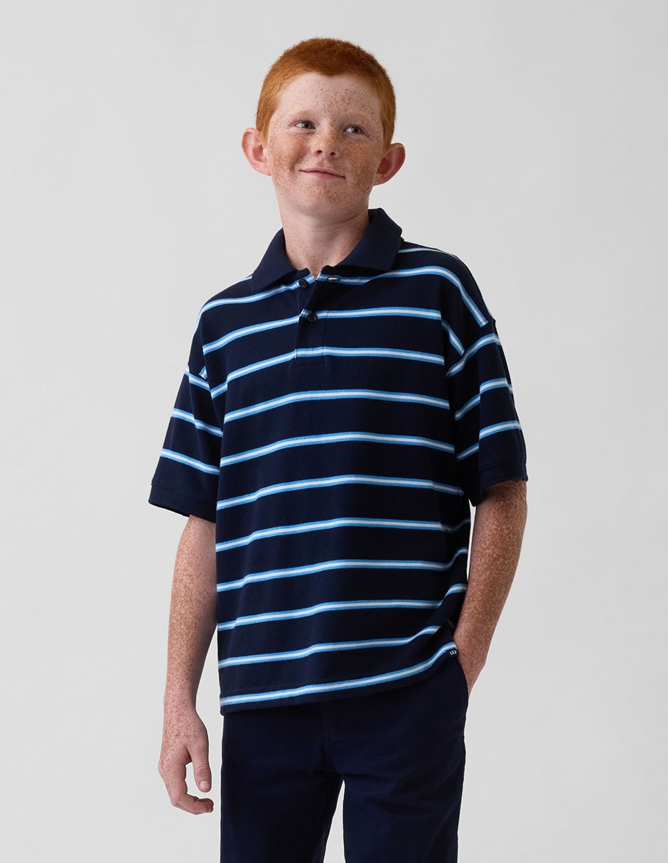 Playera tipo polo para niño