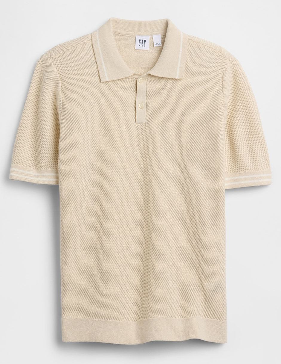 Playera tipo polo de algodón para niño Playera tipo polo de algodón para niño