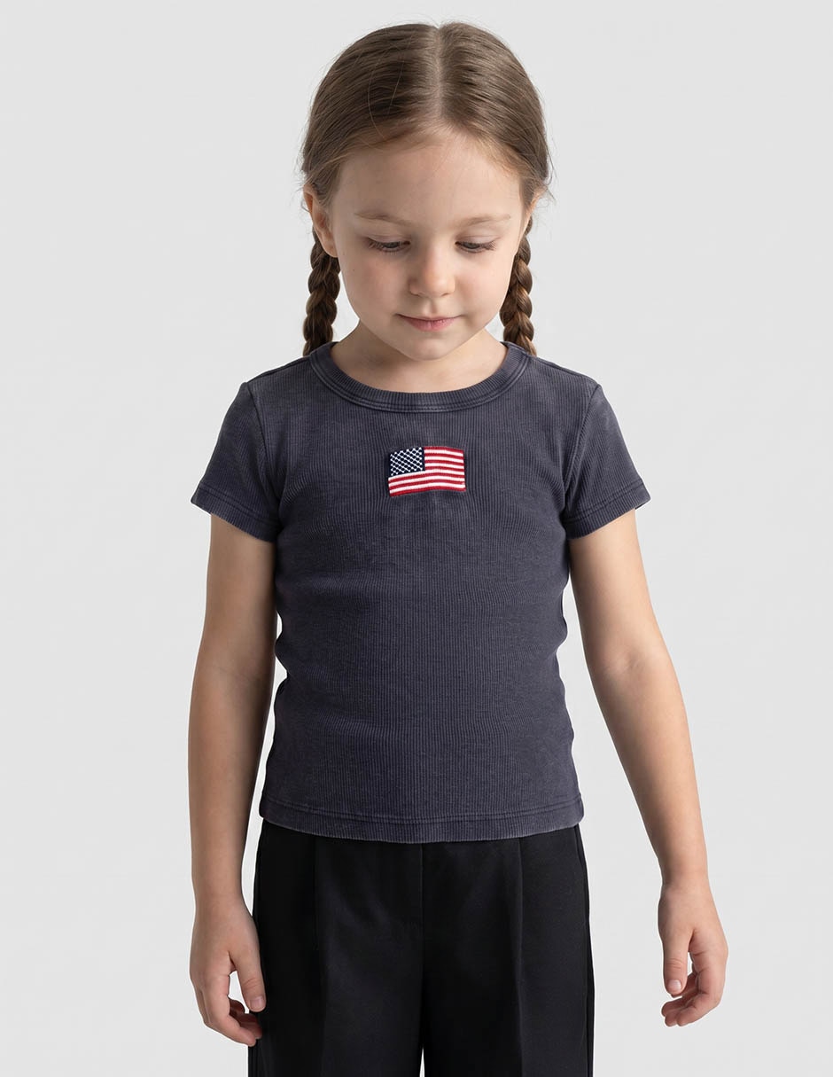 Playera manga corta para niña