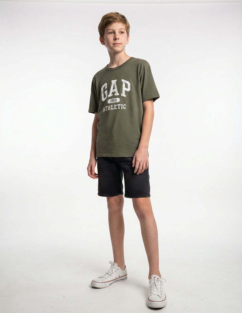 Playera manga corta para niño
