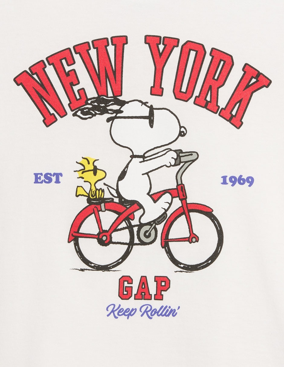 Playera snoopy manga corta para niño
