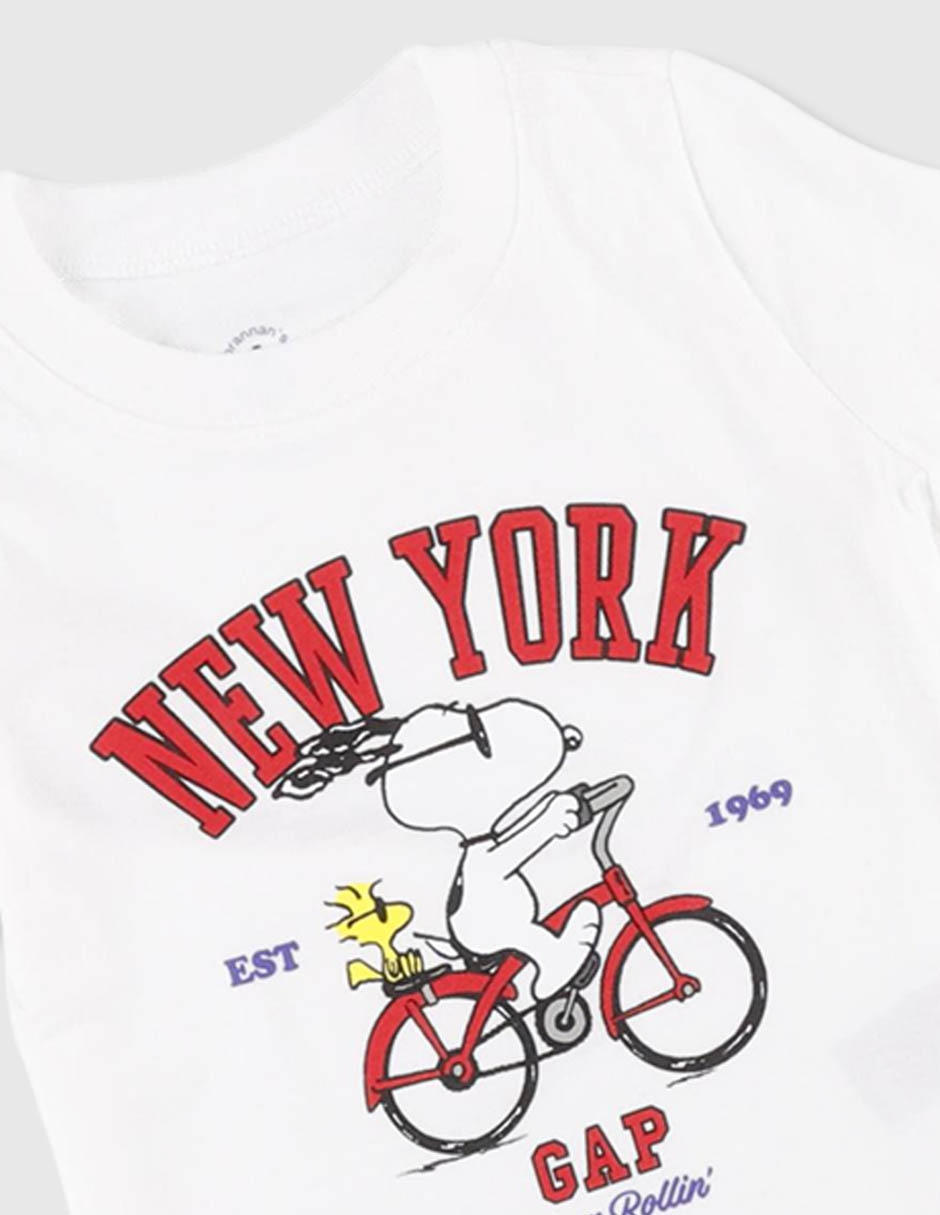 Playera snoopy manga corta para niño