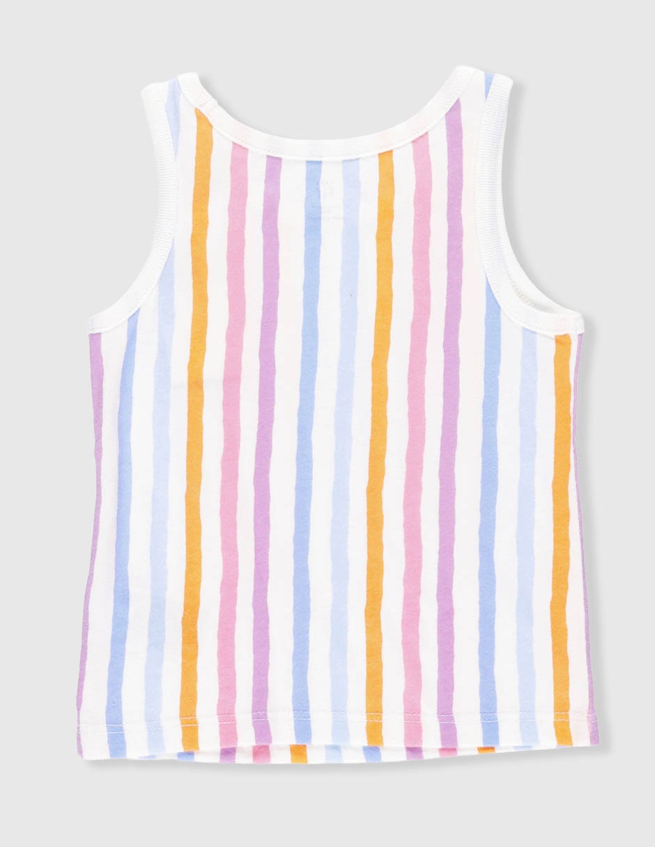 Playera sin manga para niña