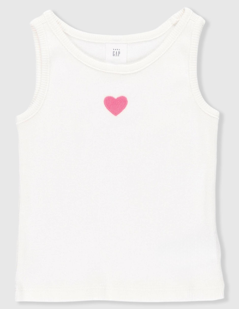Playera sin manga para niña