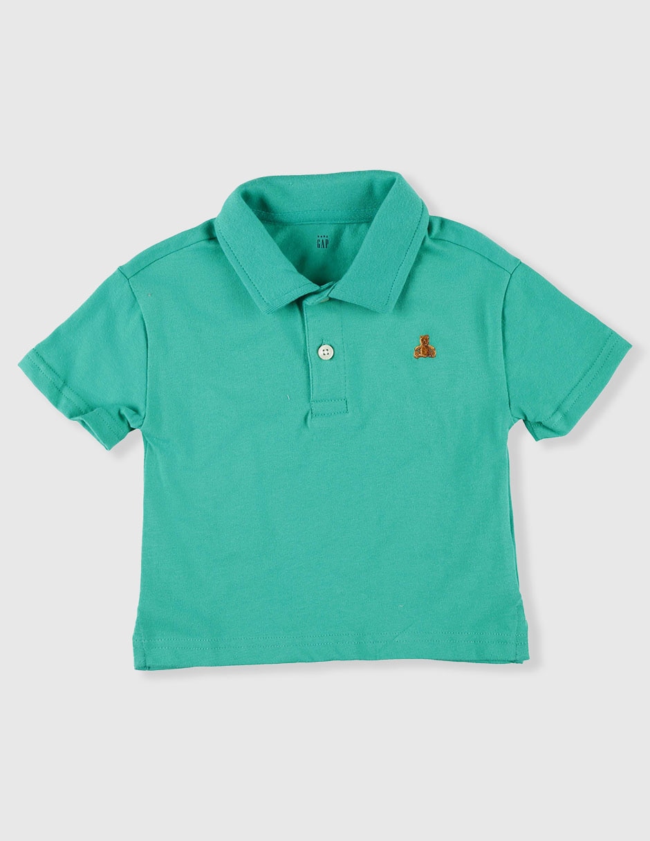 Playera tipo polo de algodón para niño 1