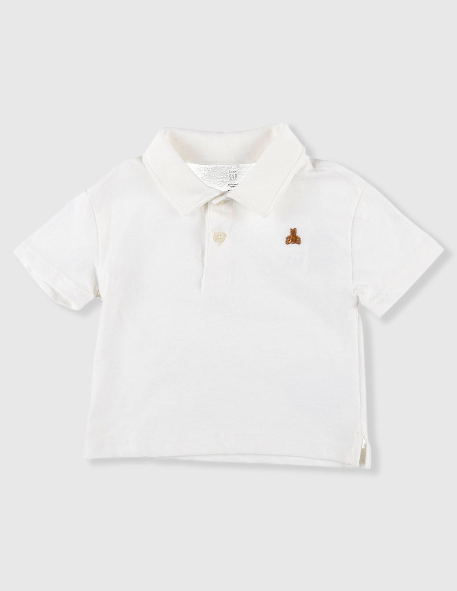 Playera tipo polo manga corta para niño