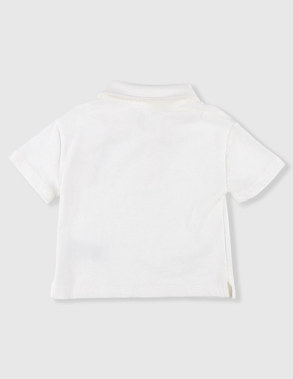 Playera tipo polo manga corta para niño