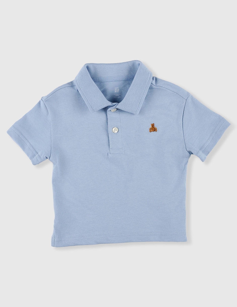 Playera tipo polo manga corta para niño