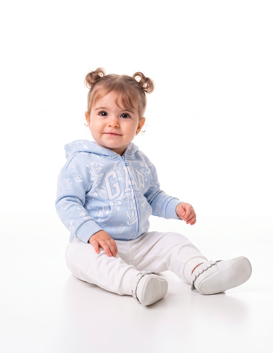 SUDADERA 900542 NIÑA FLORAL MEDIO