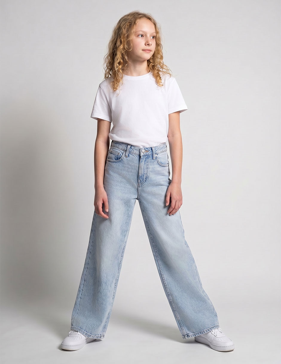 JEANS 898852 NIÑA RELAJADO LISO CLA JEANS 898852 NIÑA RELAJADO LISO CLA