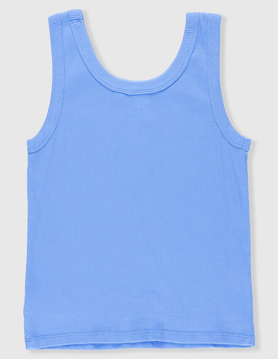 Playera sin manga para niña