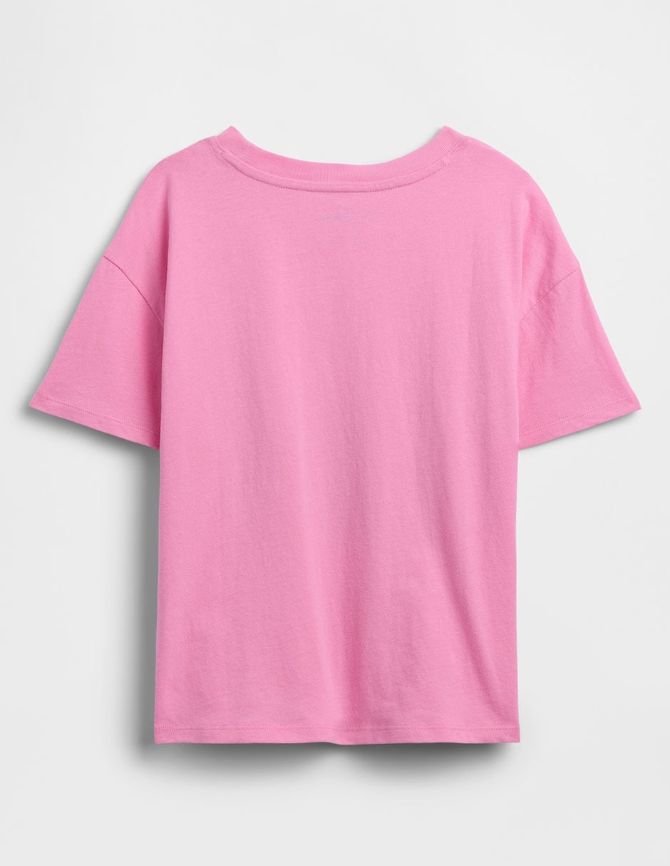 Playera Stitch manga corta para niña
