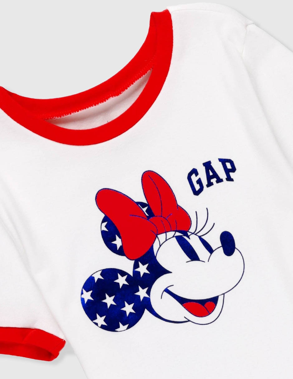 Playera Minnie Mouse manga corta para niña 3
