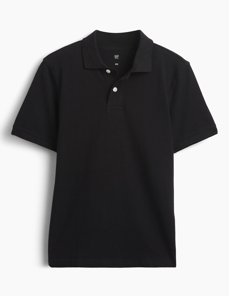 Playera tipo polo de algodón para niño 1