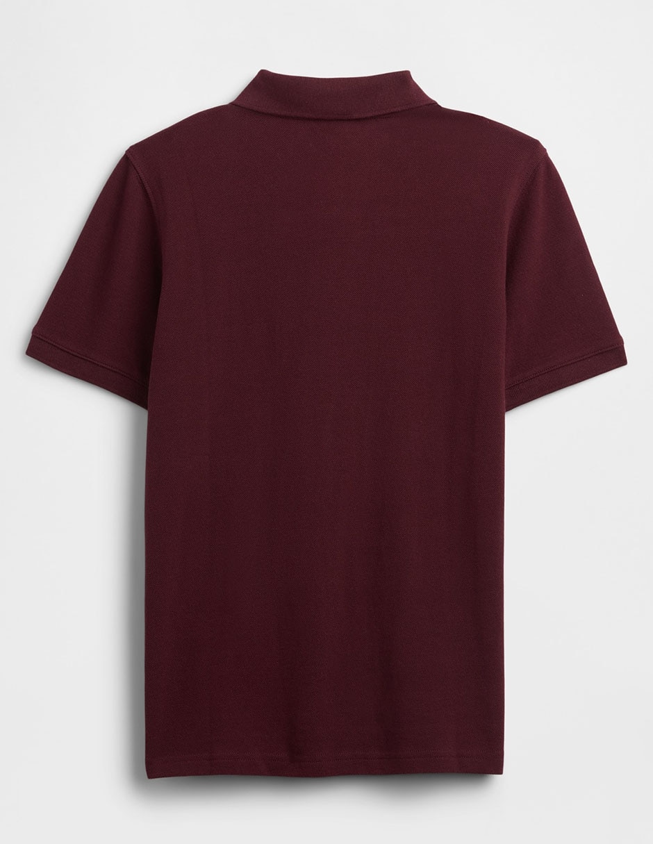 Playera tipo polo de algodón para niño