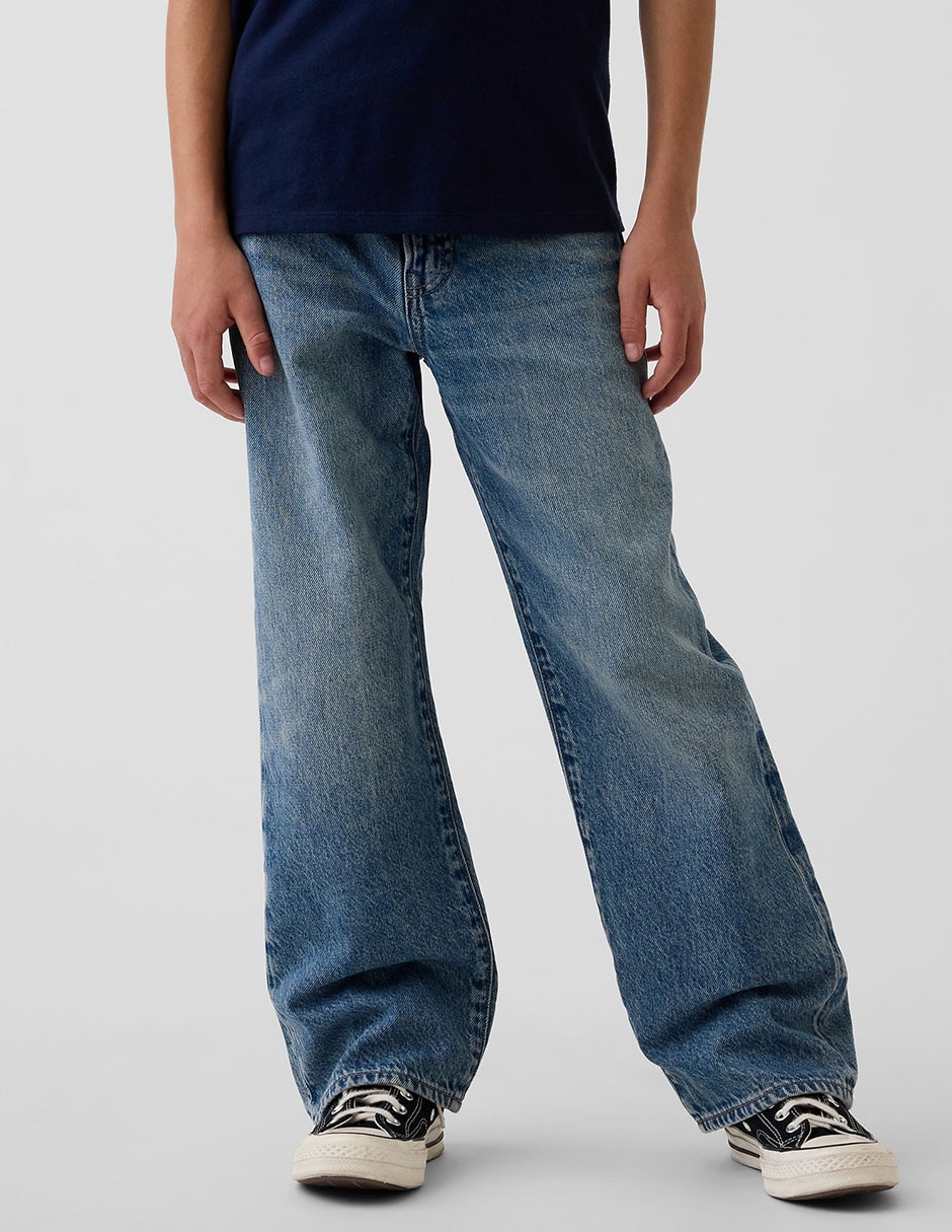 Jeans loose deslavado para niño