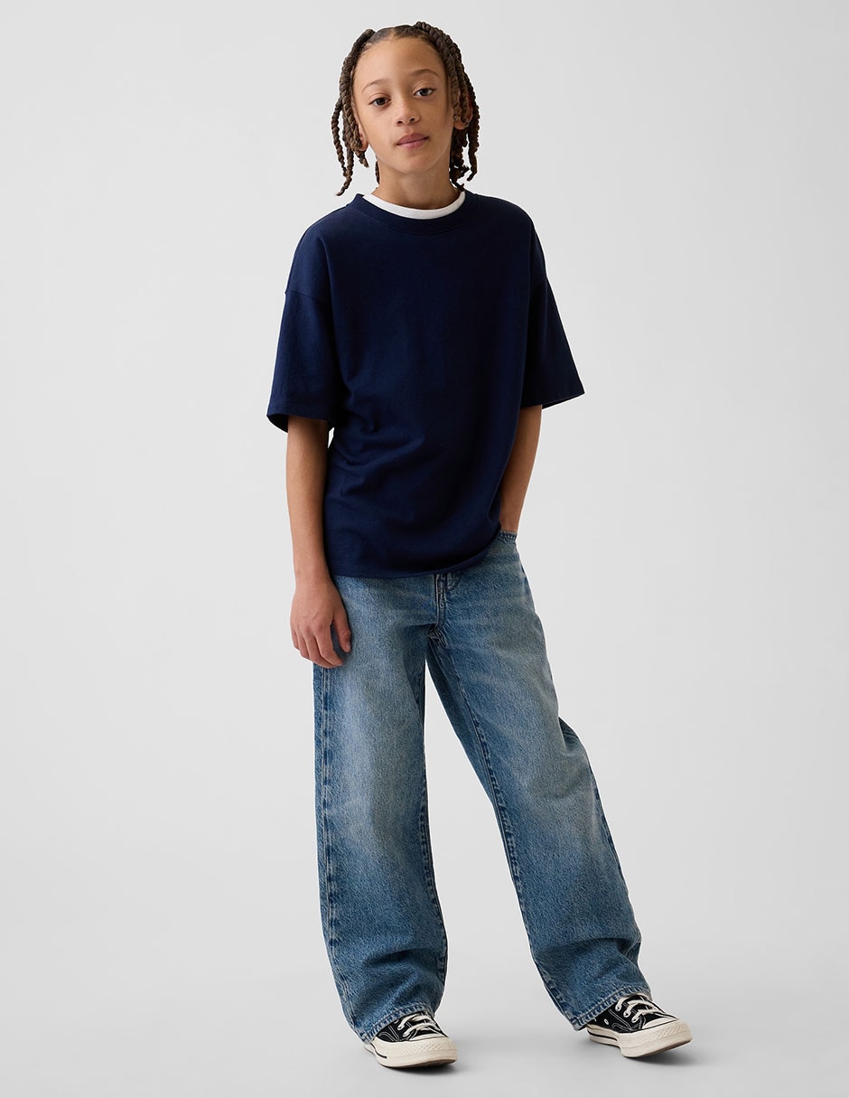 Jeans loose deslavado para niño