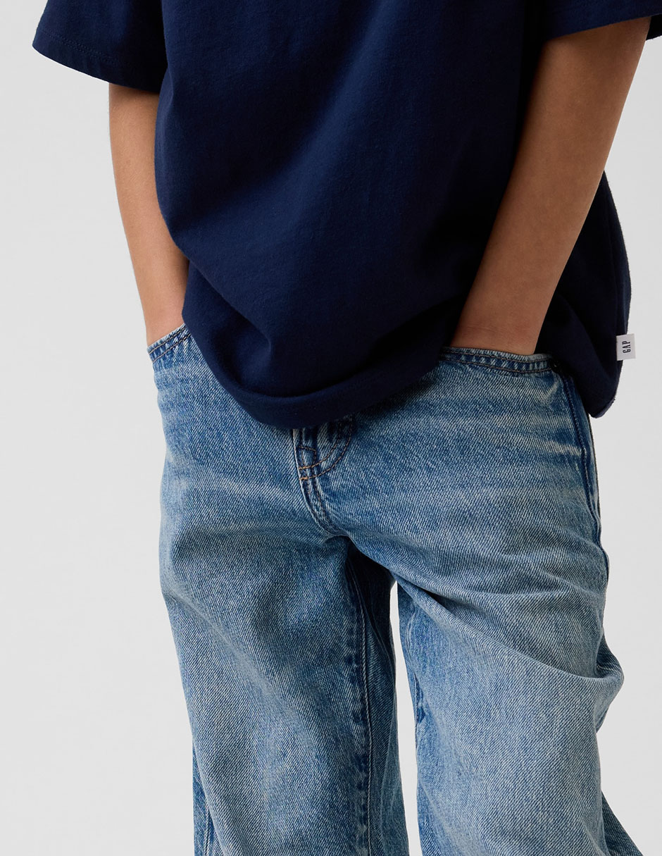 Jeans loose deslavado para niño