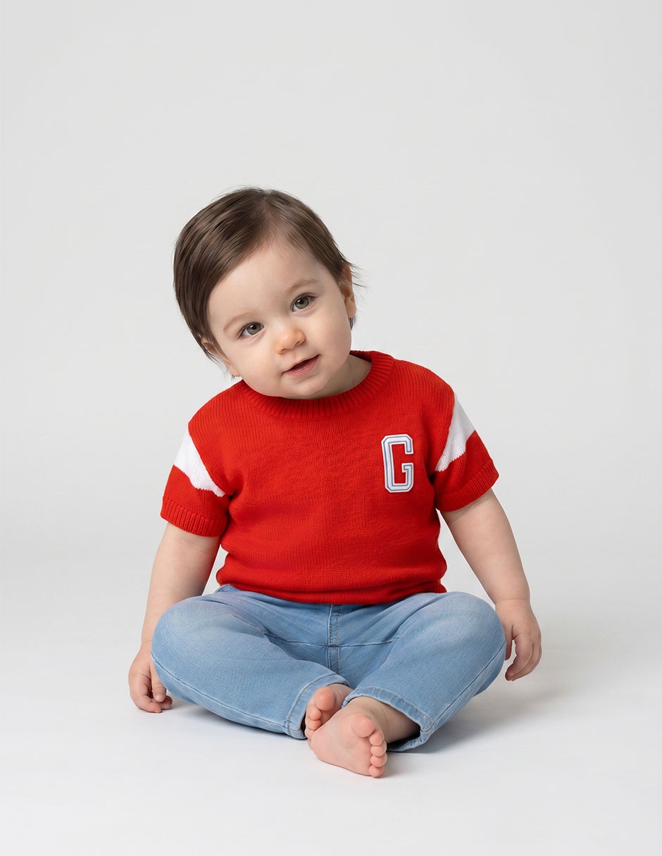 Playera manga corta para niño