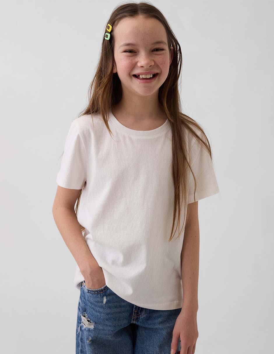 PLAYERA 892392A NIÑA REGULAR LISO