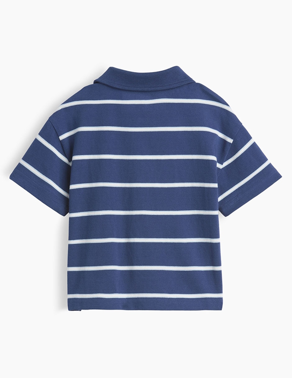 Playera tipo polo de algodón para niño