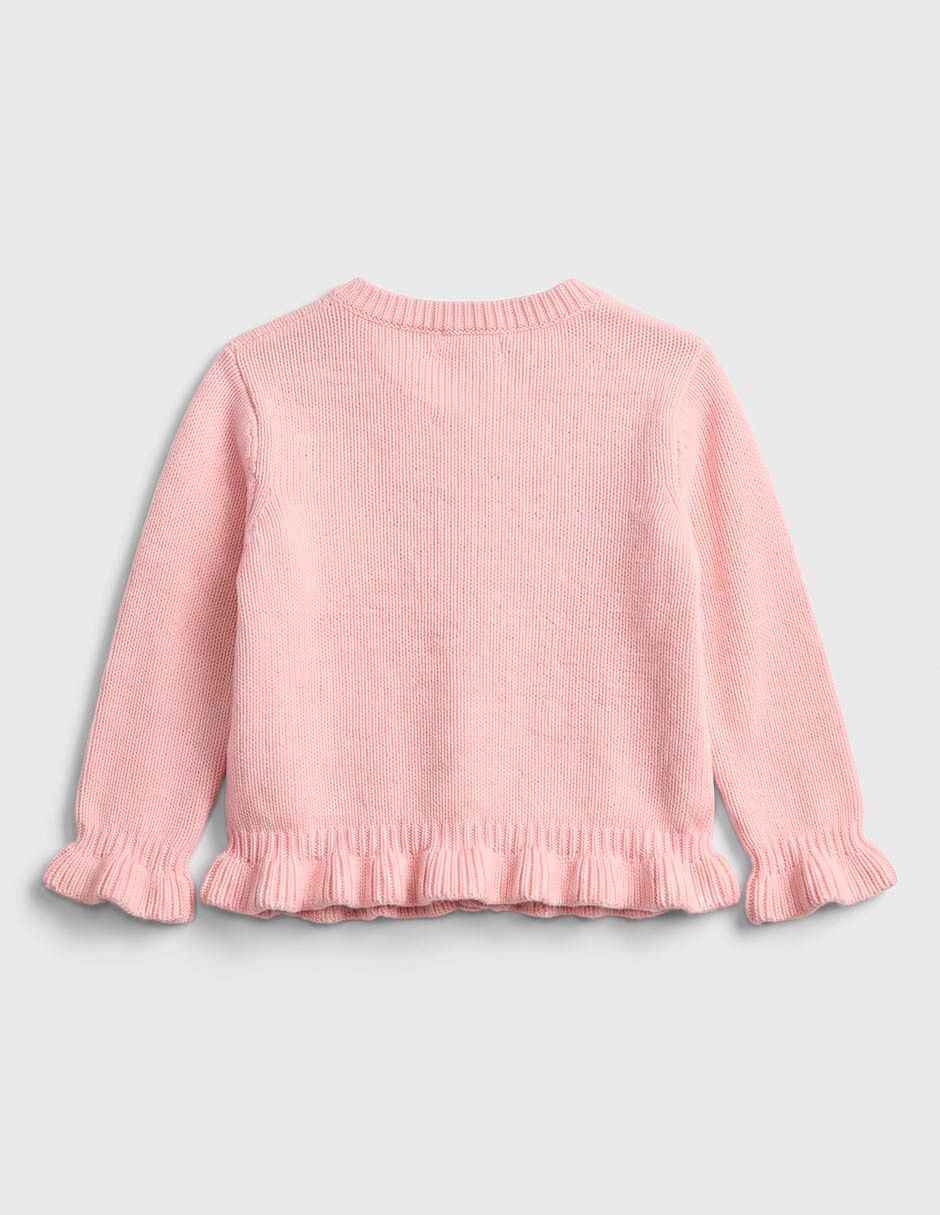 Suéter con olanes para niña 3