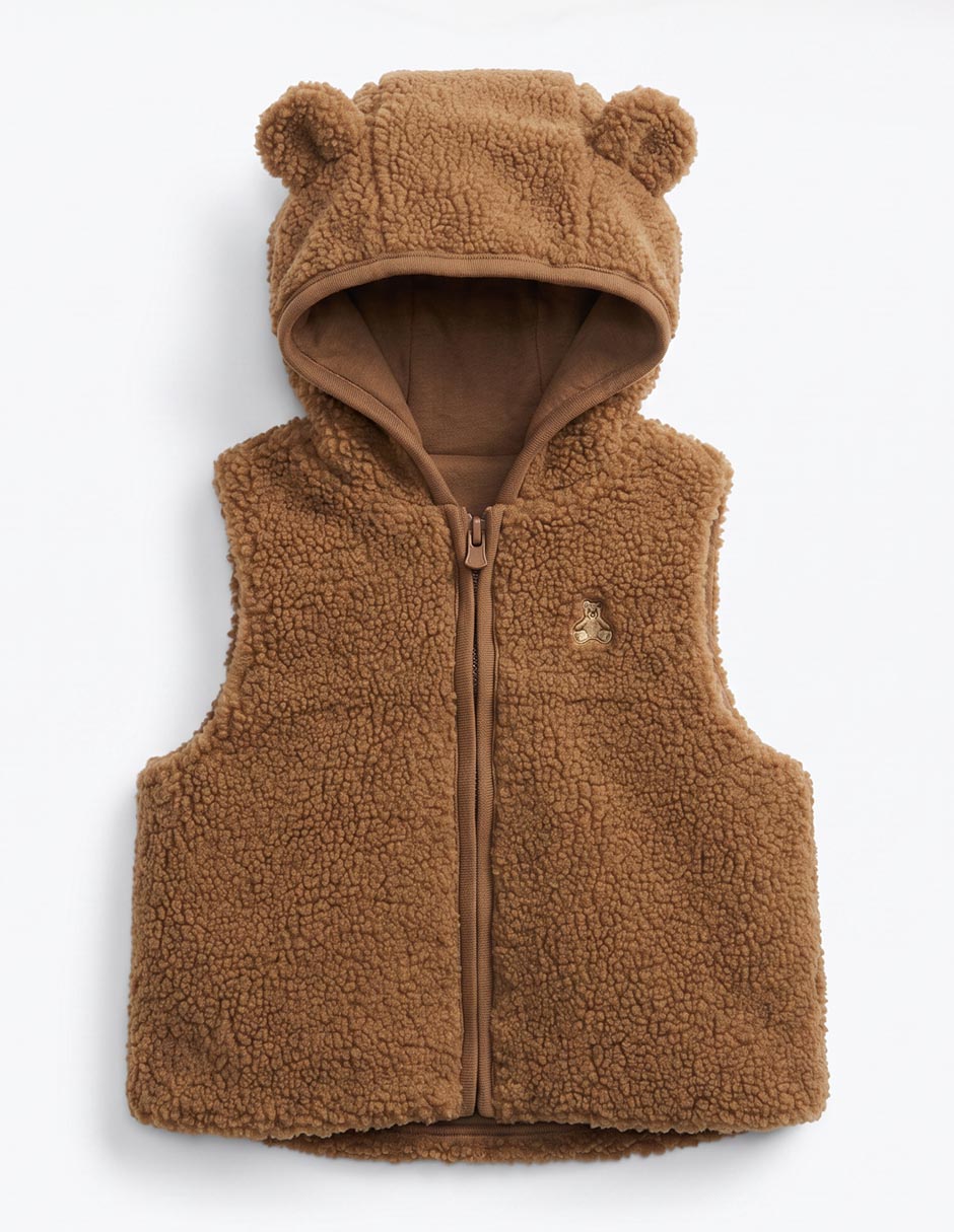 Chaleco con capucha para niña