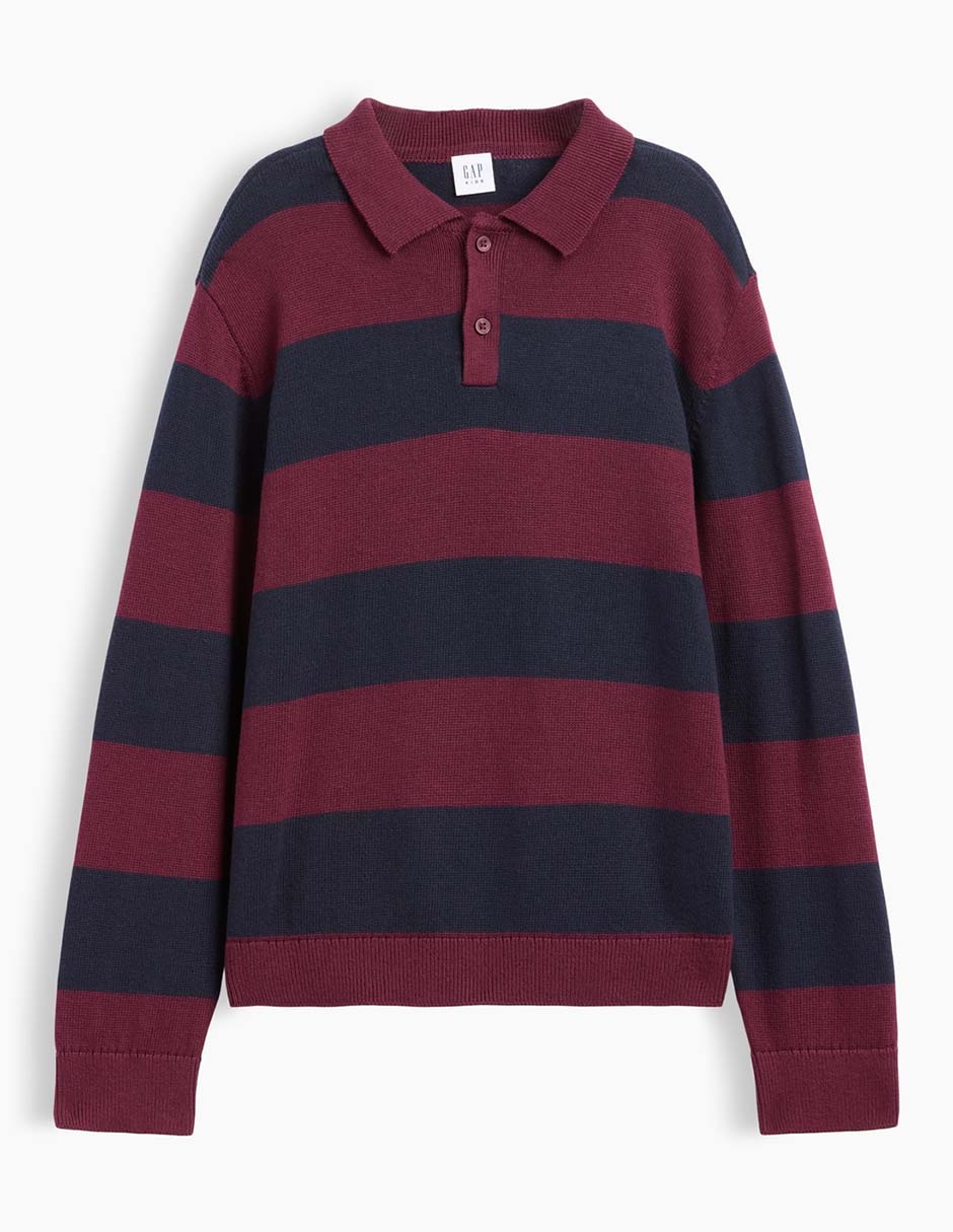Playera tipo polo de algodón unisex