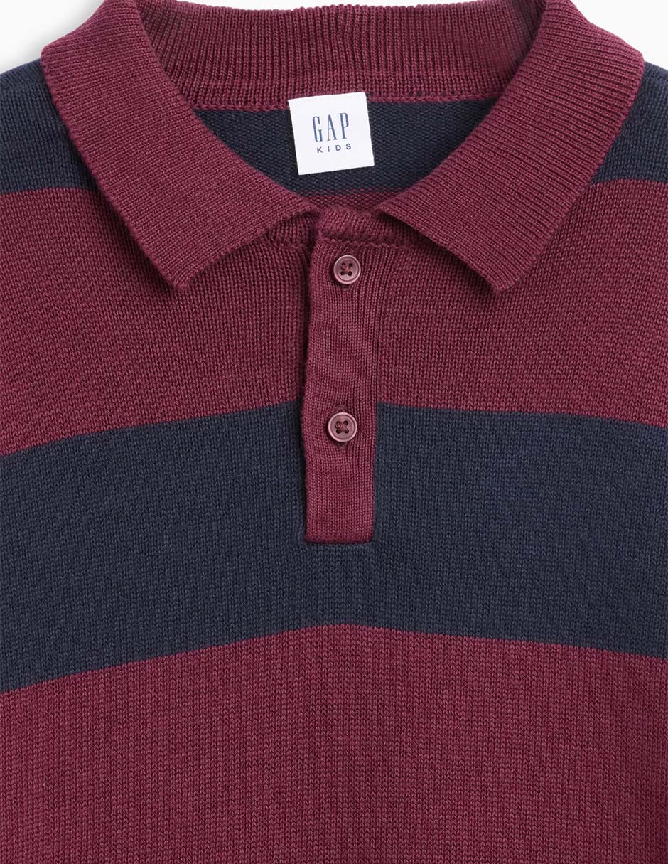 Playera tipo polo de algodón unisex