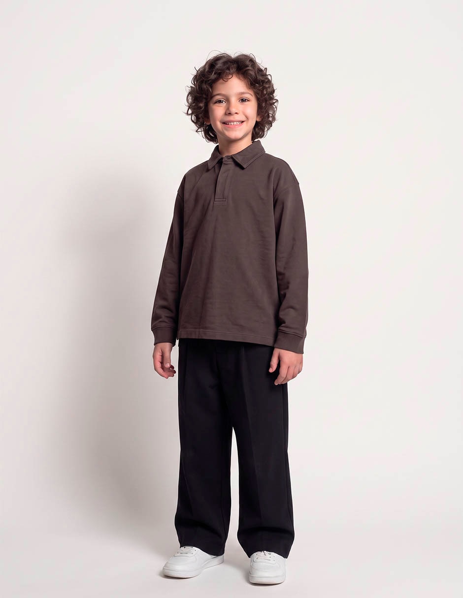 Playera tipo polo de algodón para niño 2