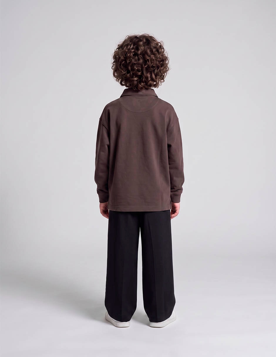 Playera tipo polo de algodón para niño 6
