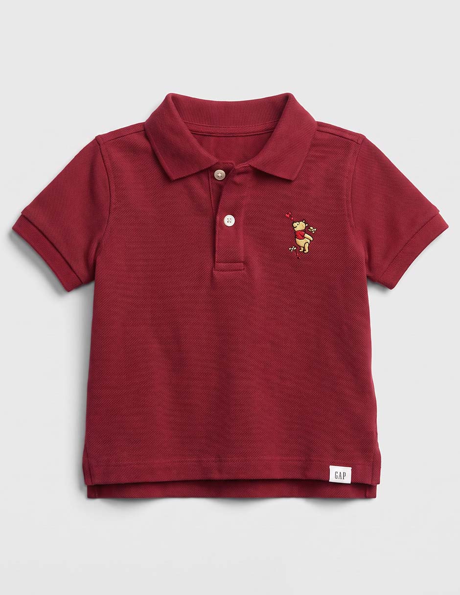 Playera tipo polo Winnie Pooh de algodón para niño 4