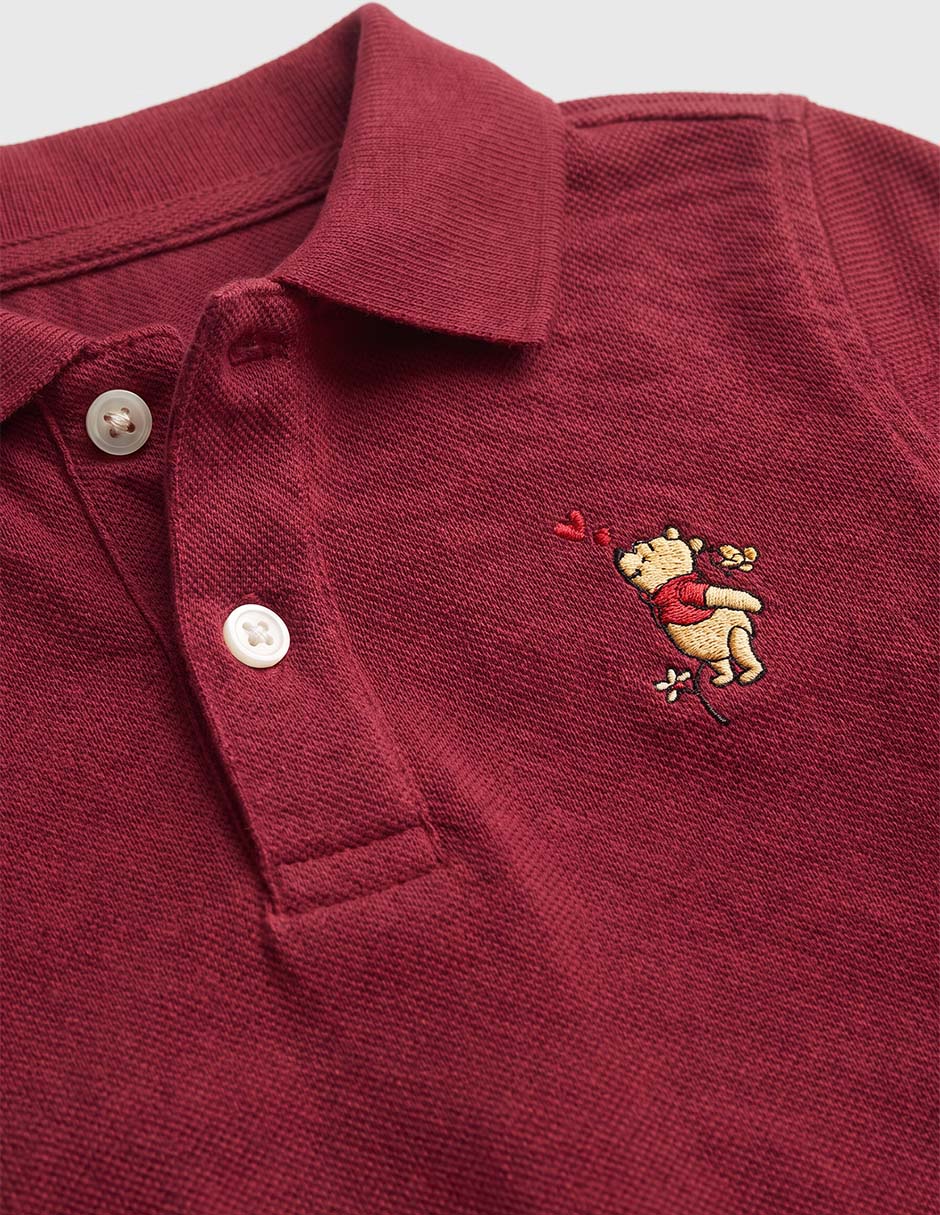 Playera tipo polo Winnie Pooh de algodón para niño 2