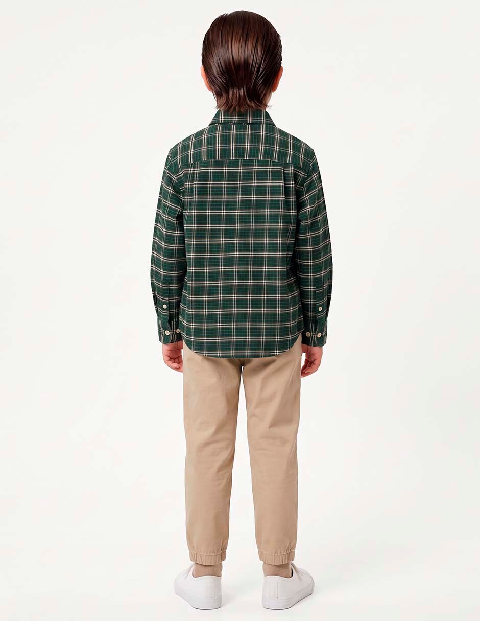Camisa de algodón manga larga para niño 6