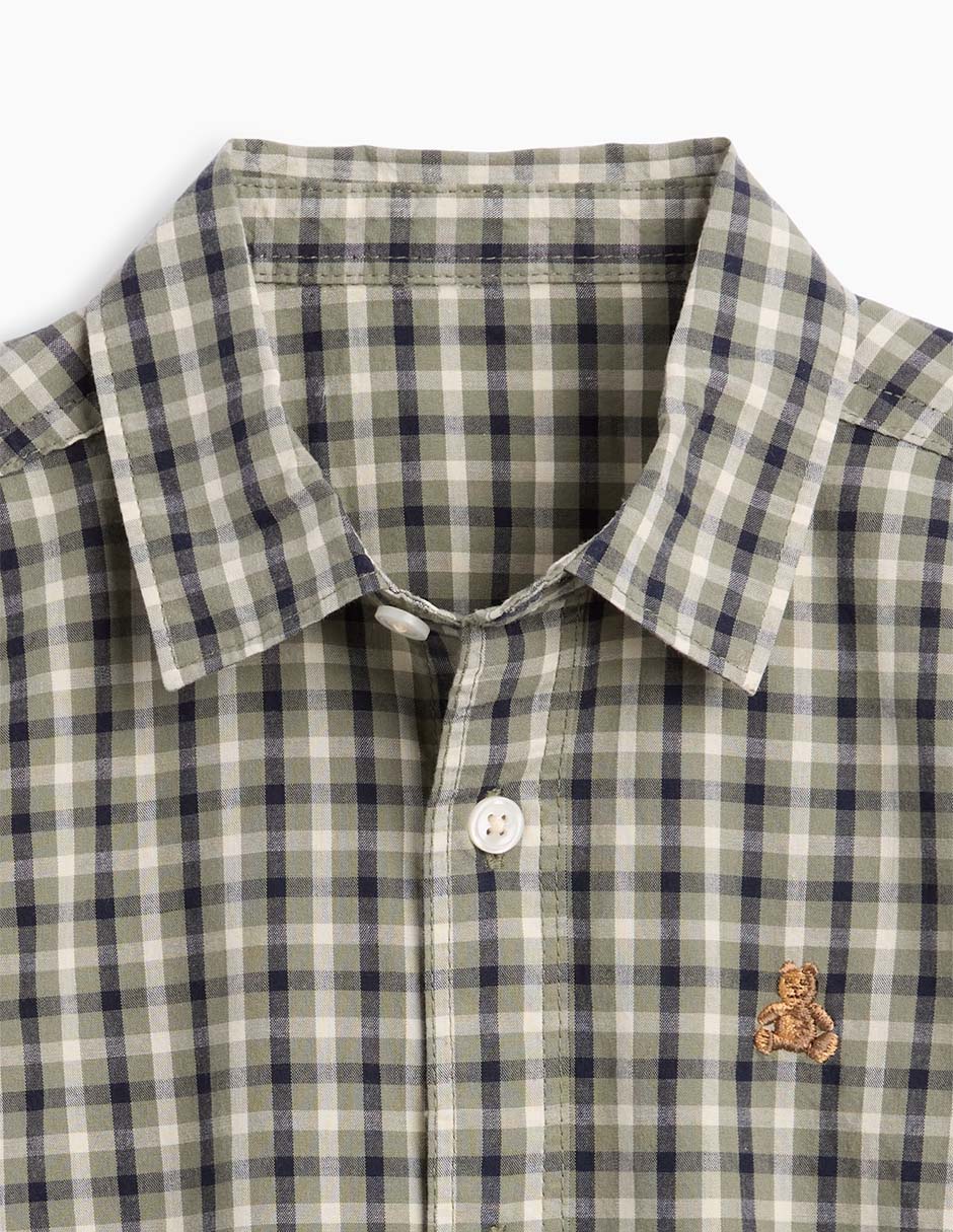 Camisa de algodón manga larga para mujer