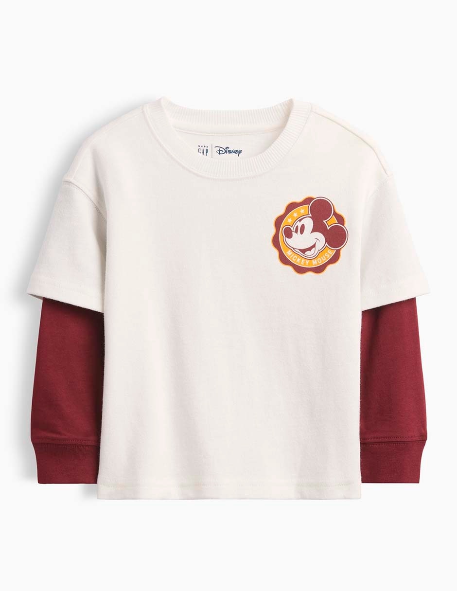 Playera Mickey Mouse Disney manga larga para niño Playera Mickey Mouse Disney manga larga para niño