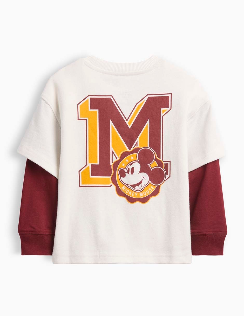 Playera Mickey Mouse Disney manga larga para niño