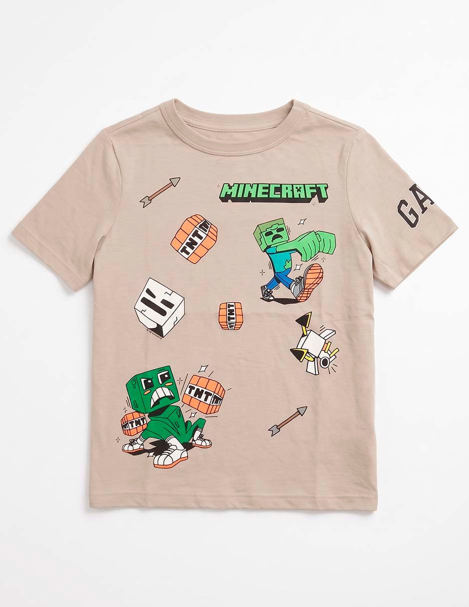 Playera Minecraft manga corta para niño