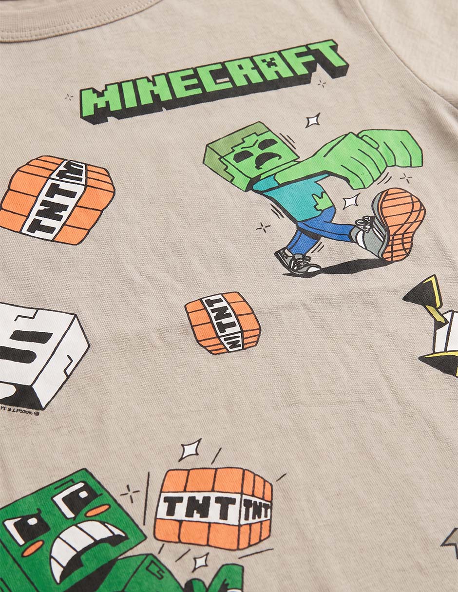Playera Minecraft manga corta para niño
