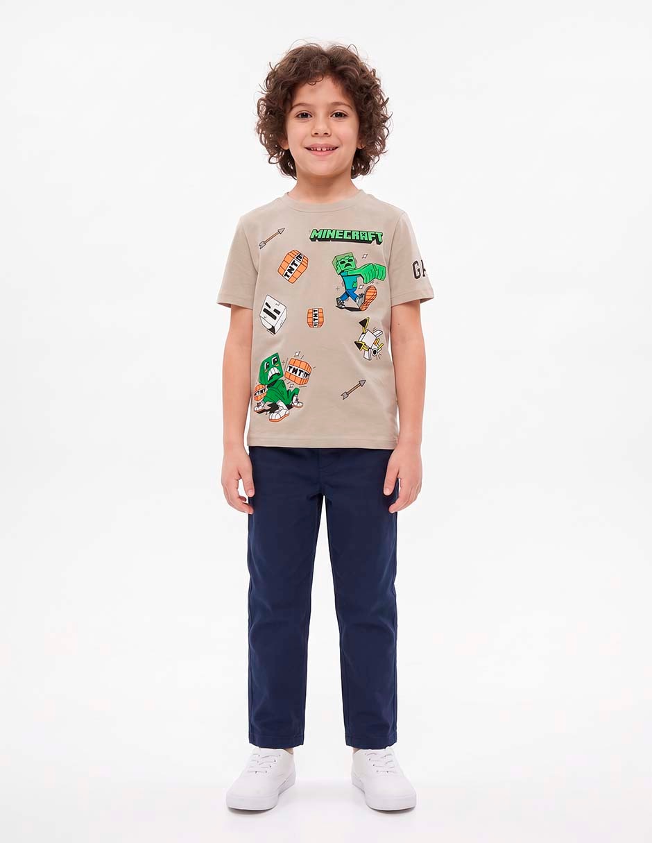 Playera Minecraft manga corta para niño