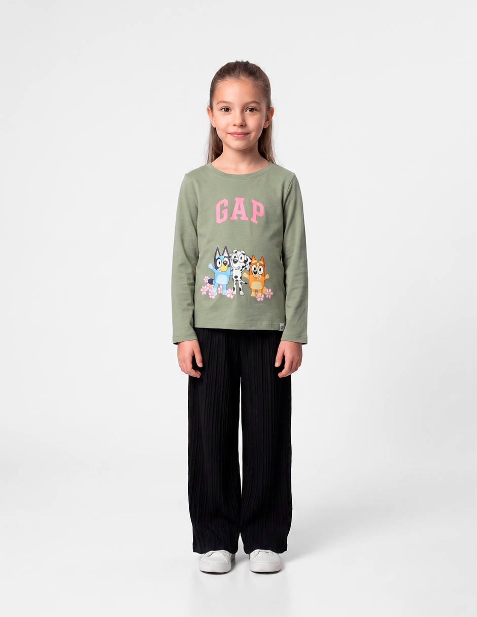 Playera bluey chloe y bingo manga larga para niño 4