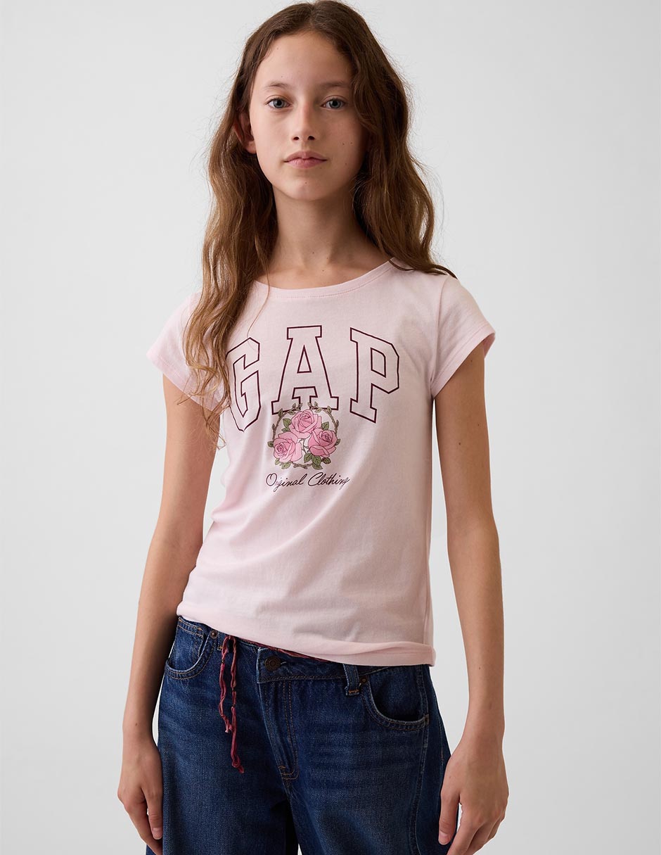 Playera manga corta para niña