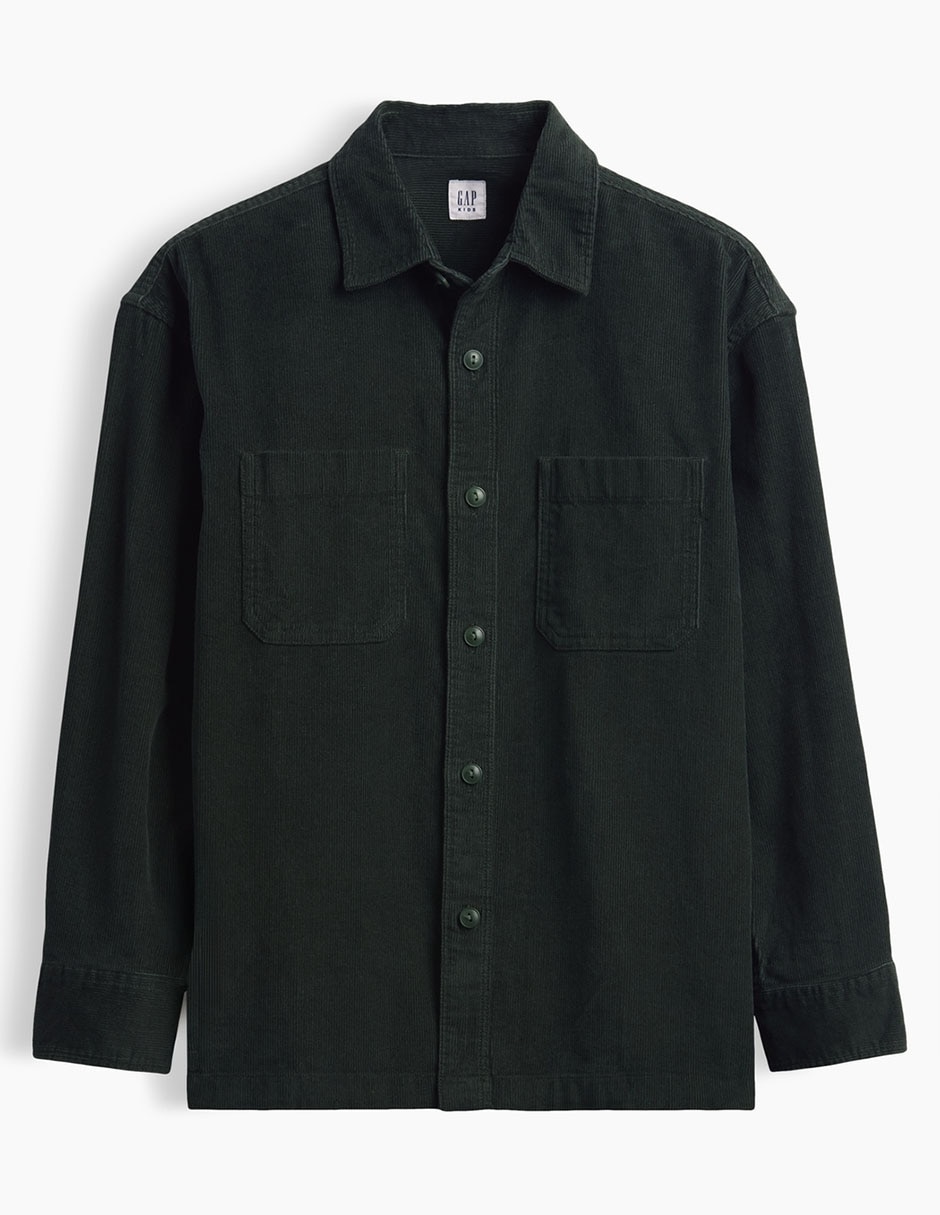Sobrecamisa casual de algodón manga larga para niño 4