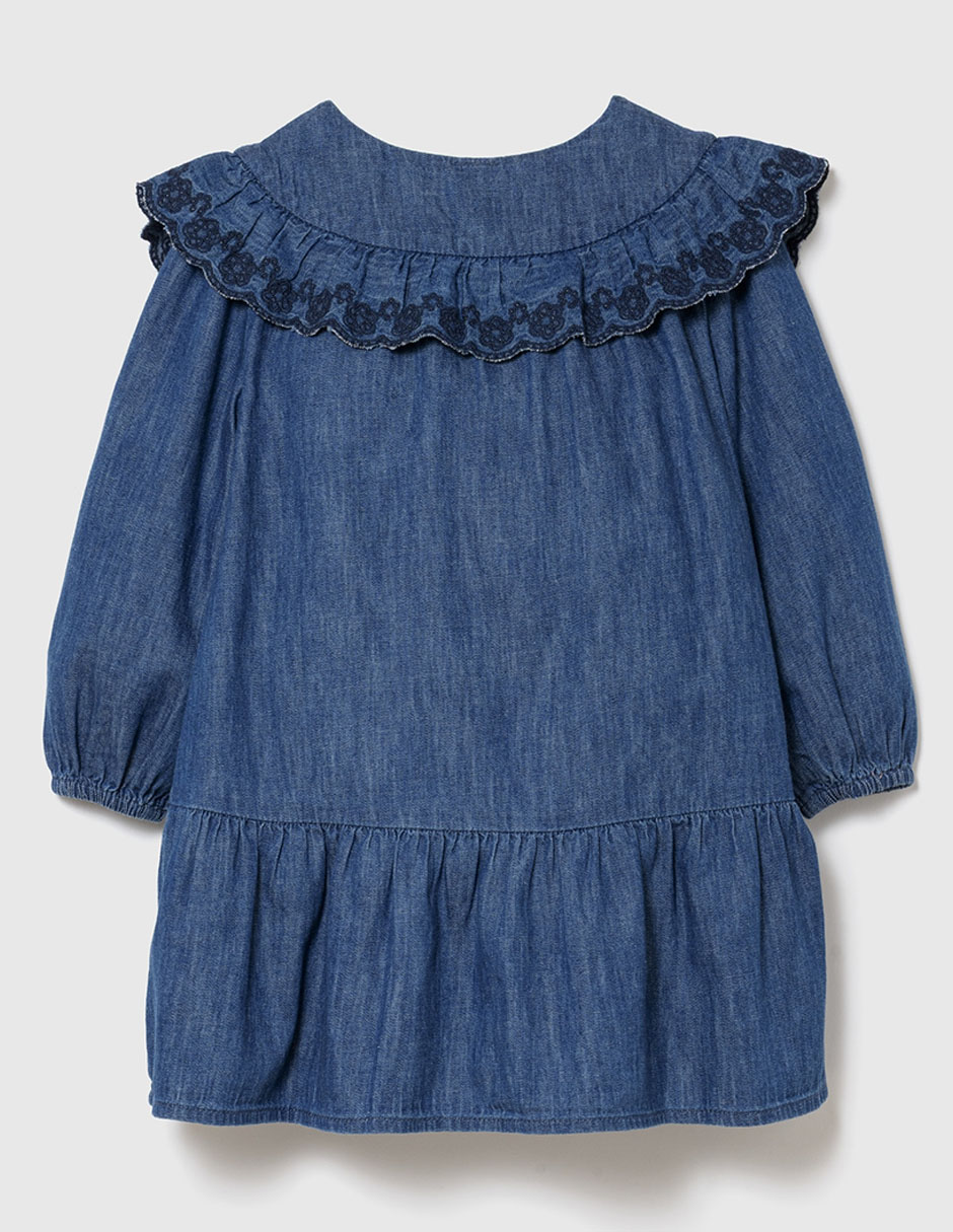 Vestido manga globo para niña