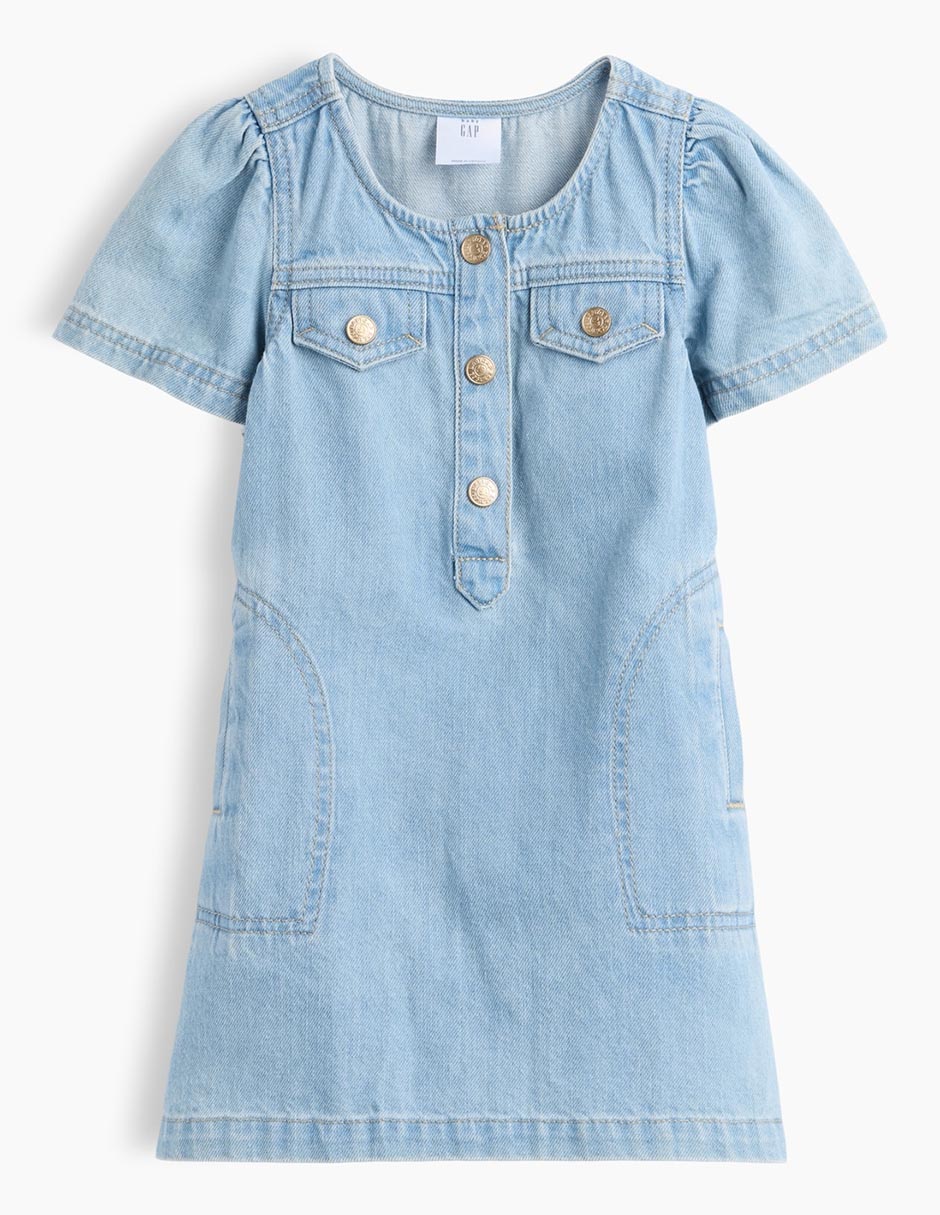 Vestido manga globo para bebé niña 2