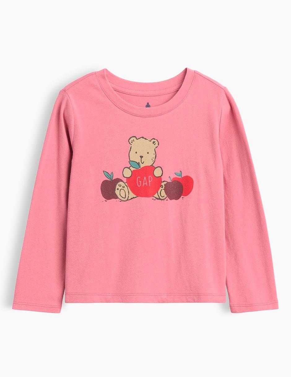 Playera manga larga para niña
