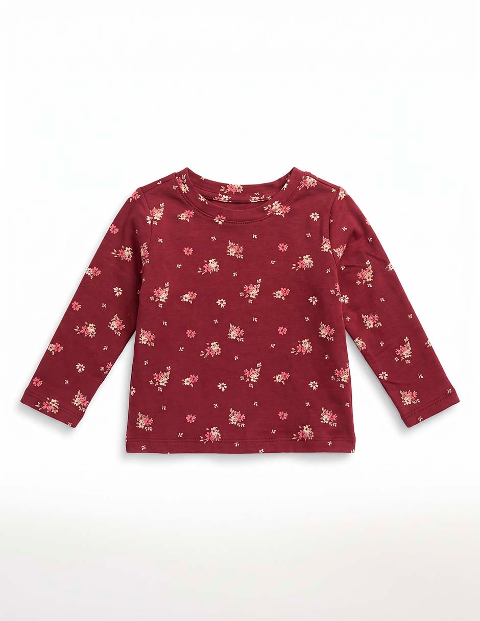 Playera manga larga para niña
