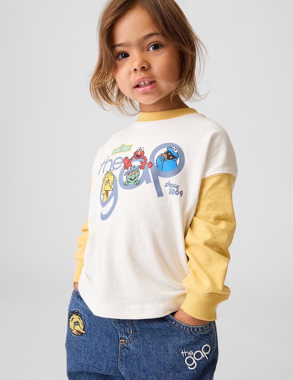 Playera plaza sésamo manga larga para bebé 2