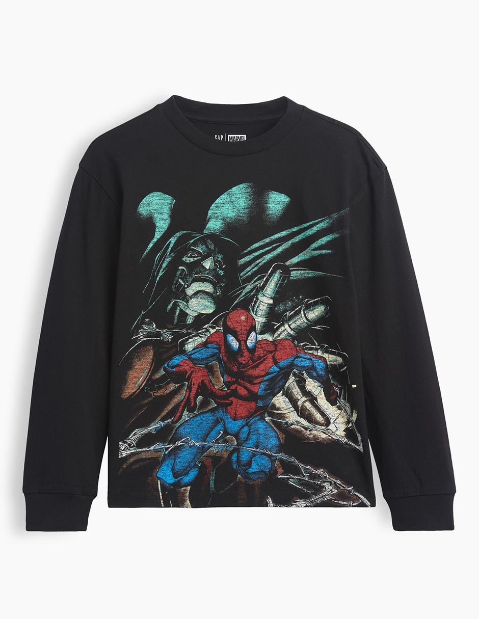 Playera Spider-Man manga larga para niño