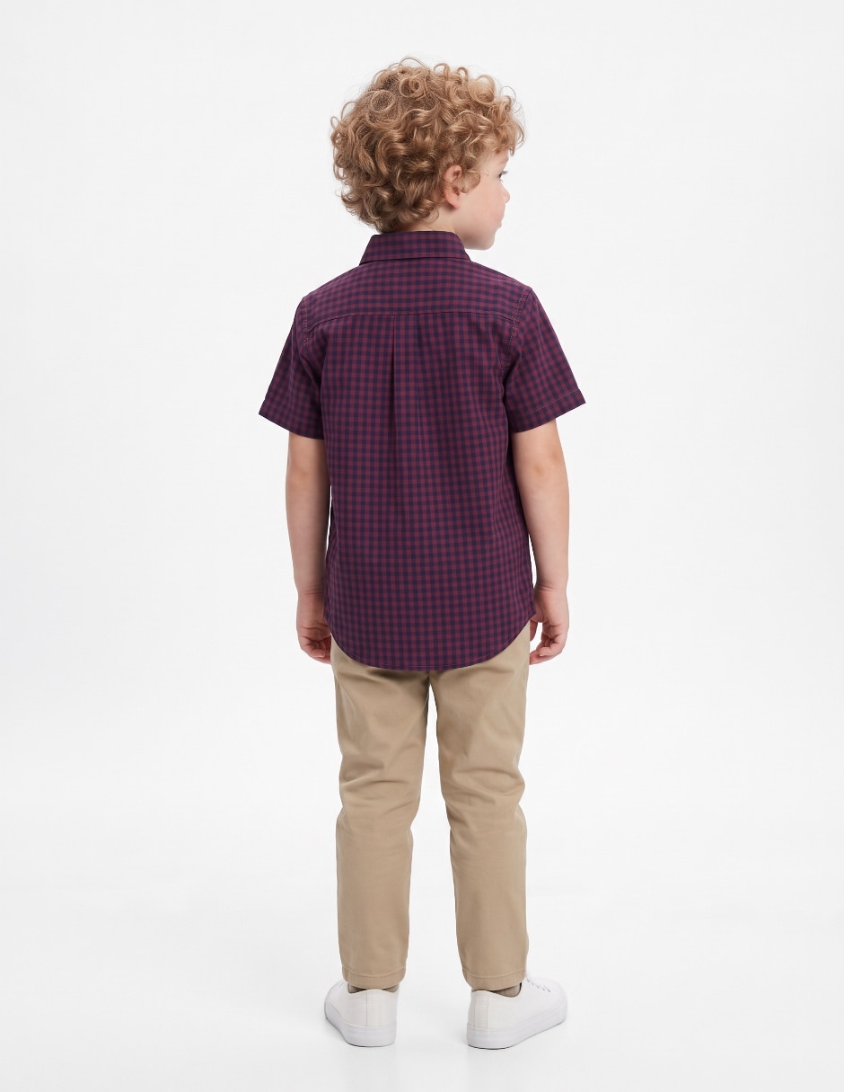 Camisa casual de algodón manga corta para niño 2